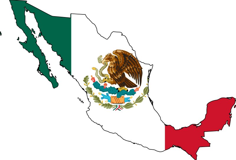 карта-флаг Мексики